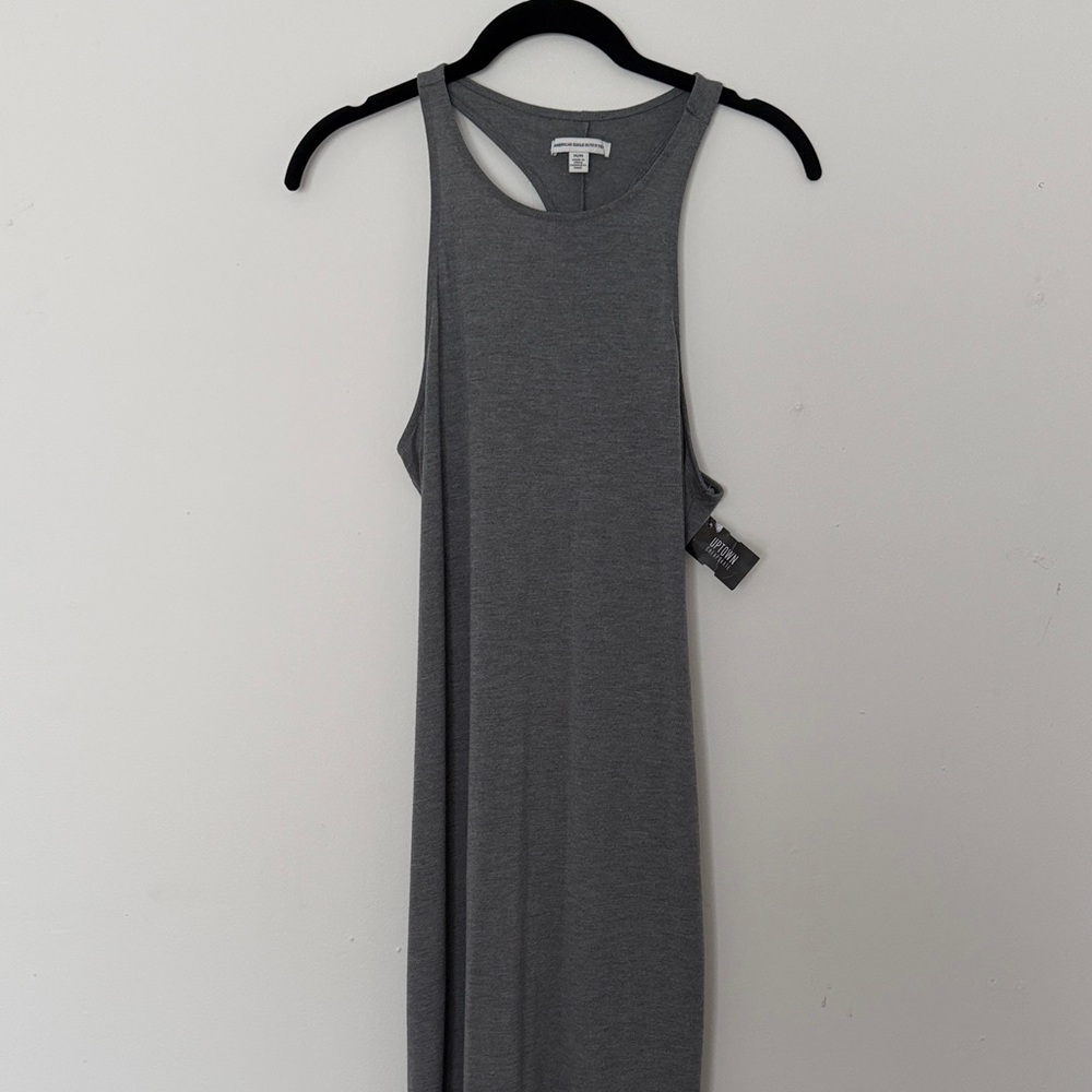 Juniors- American Eagle- Everyday Racerback Maxi Dress - Gray - size Medium